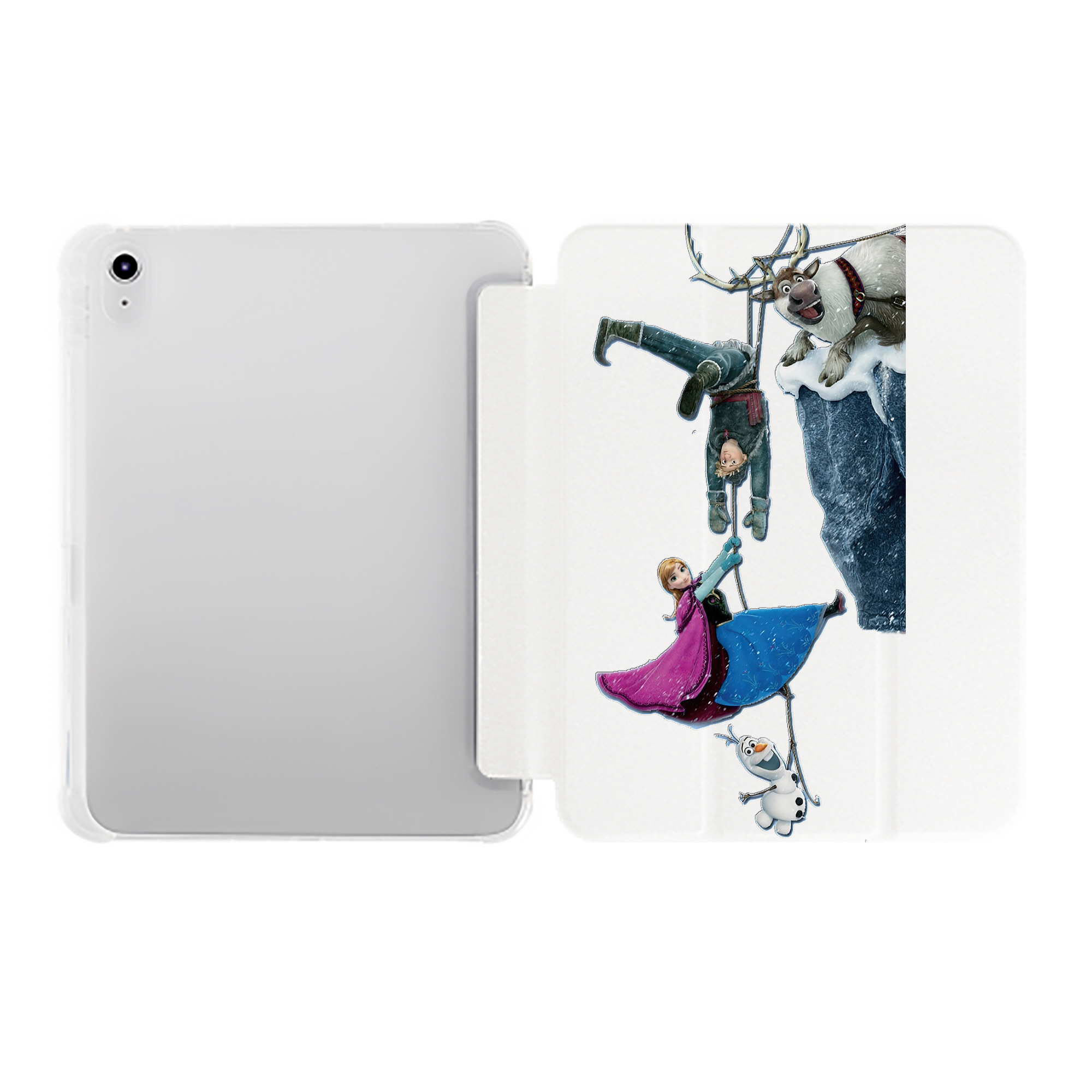 （画像用） アナと雪の女王 アンナ エルサ Frozen Anna Elsa IPad ケース ペン収納付き 三つ折りスタンド PUレザー×シリコン 対応機種9.5/10.5/10.9インチ